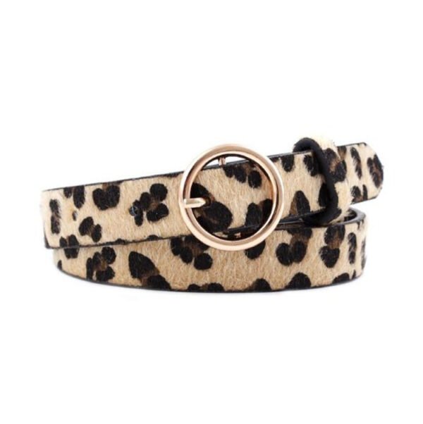 Fashion round button leopard zebra SNAKE BELT - Image 7