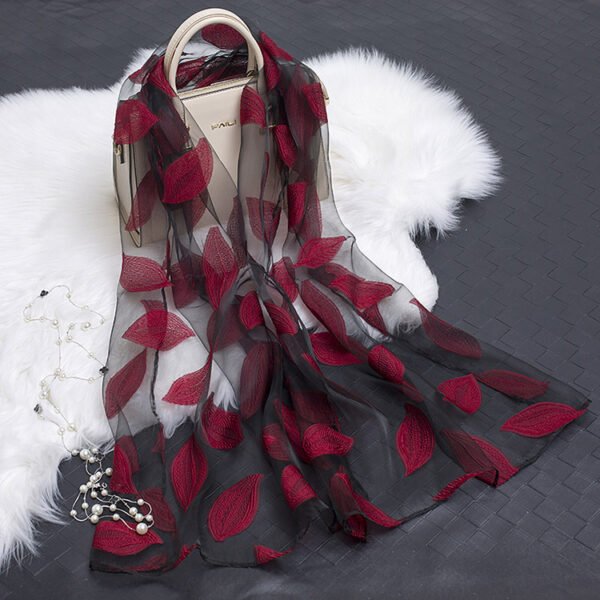 Cut flowers hollow silk scarf simulation silk scarf - Image 8