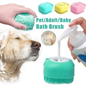 Silicone Dog Bath Massage Gloves Brush Pet Cat - Retail📦 & Whole Sale 🛍️